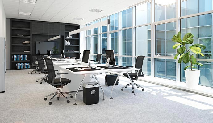 Modern open plan office interior